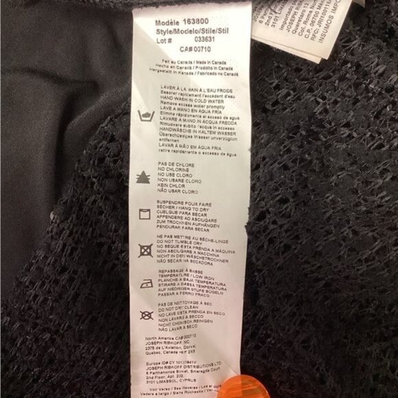 Joseph Ribkoff Women’s Mixed Media Button Front Witchy Cardigan, Black, size 8 - Picture 7 of 7